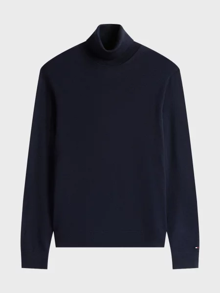 Вовняна водолазка Tommy Hilfiger синя