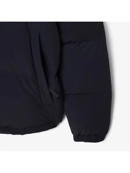 Lacoste Kurtka Puchowa Z Kapturem Odporna Na Wodę Granatowa niebieski