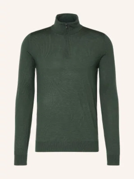 Reiss Sweter Typu Troyer Blackhall Z Wełny Merynosowej gruen