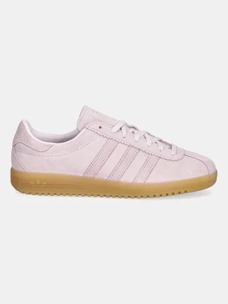 Bermudy Adidas Originals zamszowe różowe