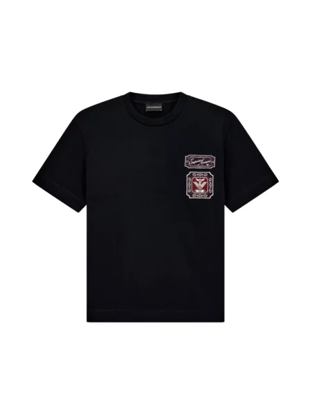 Koszulka Emporio Armani z logo czarna