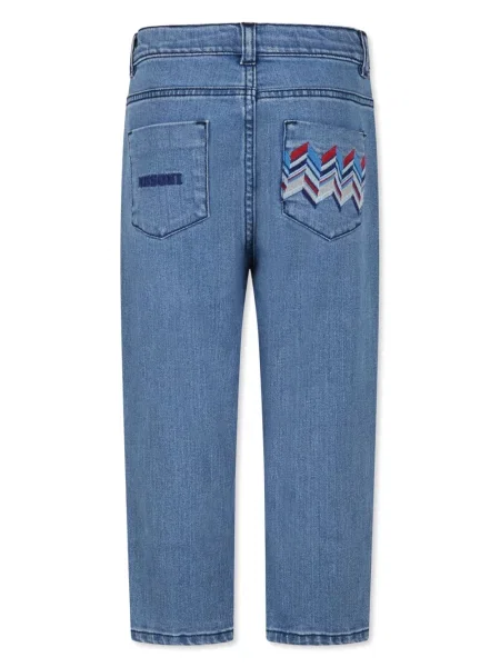 Jeansy straight leg dziecięce Missoni niebieskie