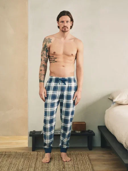 Next Pantaloni de pijama albastru / negru alb