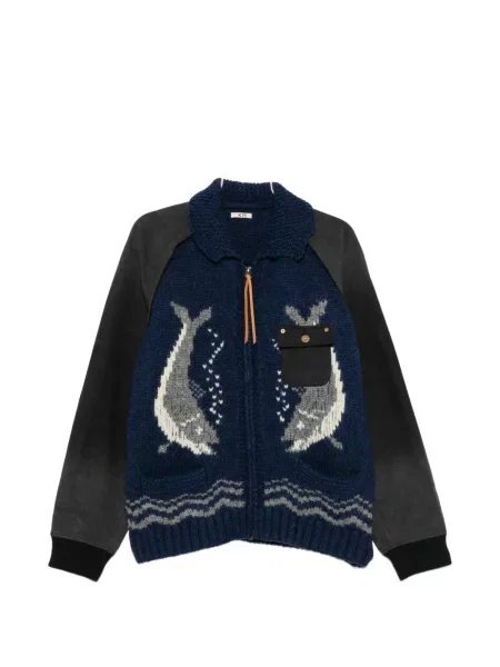 Cardigan Khoki tricotate albastru