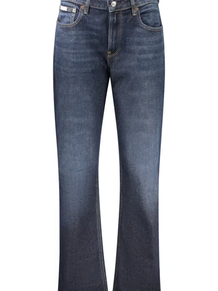 Blugi drepți Calvin Klein cu talie înaltă