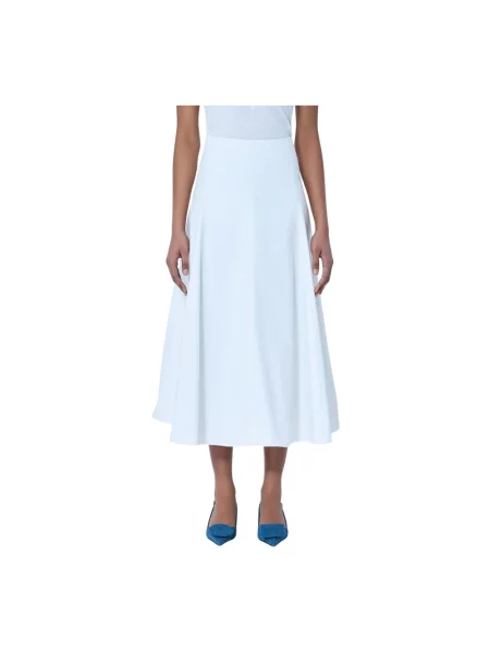 Spódnica midi Jacquemus w kształcie litery A biała