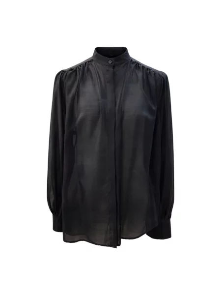 Koszula Marsem z organzy czarna