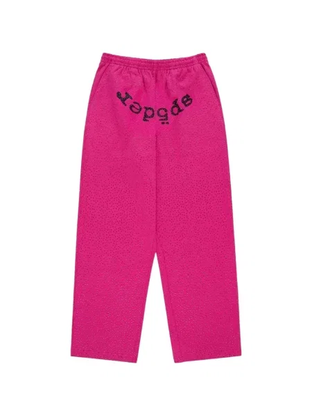Pantaloni Sp5der alergare roz