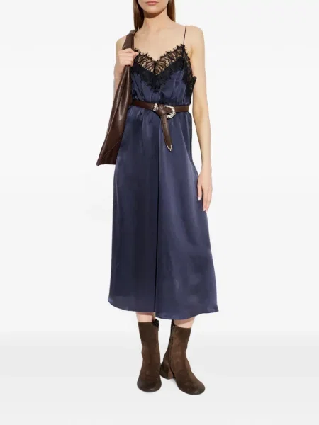 Rochie midi Iro din dantelă albastru