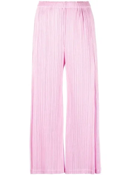 Cropp pantaloni Pleats Please Issey Miyake plisate roz