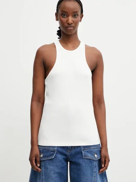 Anine Bing COLE TANK CREAM top din vâscoză de femei