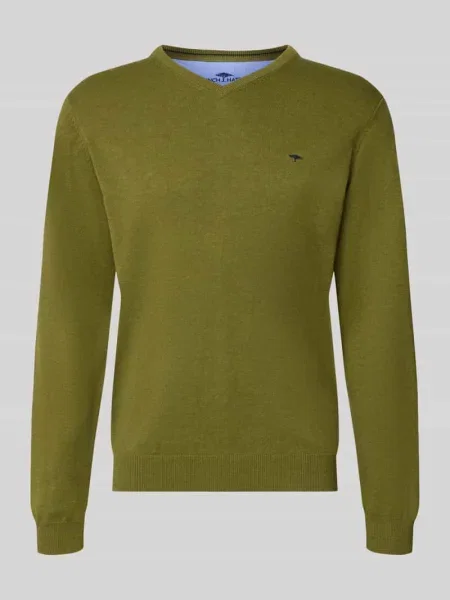 Sweter z dzianiny z haftem z logo Fynch-hatton