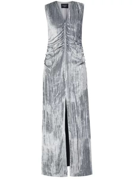 Rochie maxi A.m.g. de catifea de costum gri