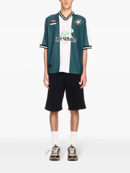 Tricou Off-white cu dungi de tigru alb