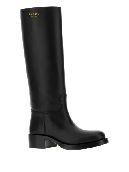 Botine Prada din piele negru