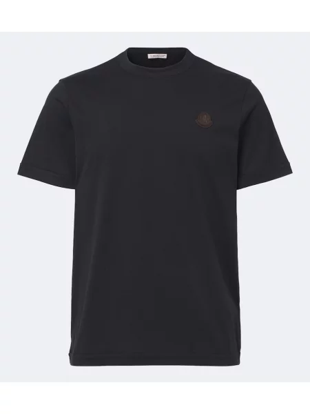 Tricou Moncler din piele albastru