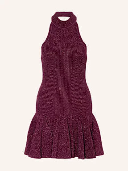 Retrofête Sukienka Koktajlowa Quinn Z Błyszczącą Przędzą rot