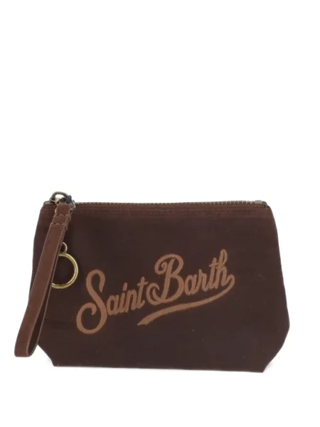 Geantă plic Mc2 Saint Barth cu broderie maro