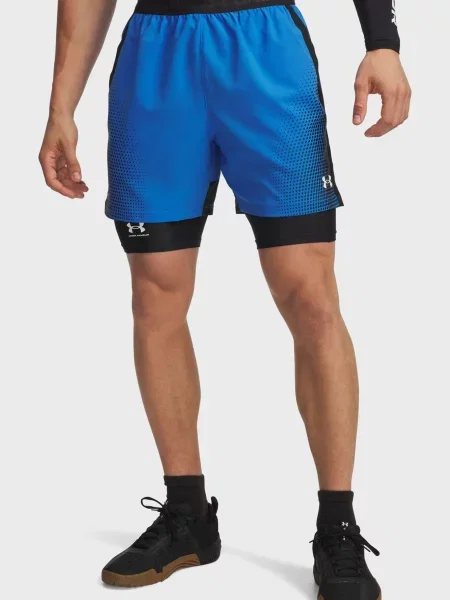 Короткие спортивные шорты Under Armour голубые