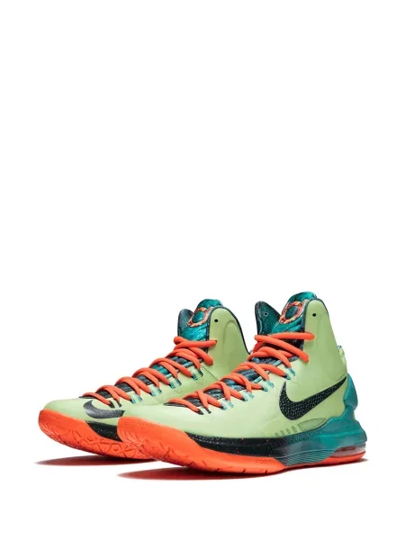 Sneakerși Nike Air Force cu model floral verde