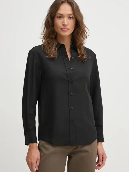 Calvin Klein camasa din amestec de in negru