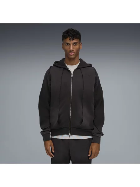 PUMA rozpinana bluza z kapturem CLRT 2G Odzież S czarny