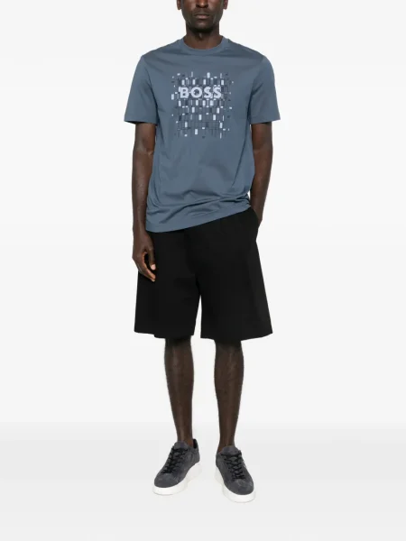 Tricou Boss cu imagine albastru