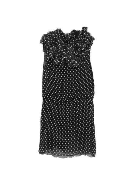 Rochie midi N°21 cu buline cu volane negru