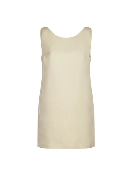 Sukienka jeansowa Dondup beżowa