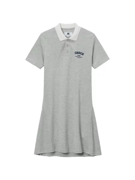 Rochie mini Chocoolate în linie A de costum gri