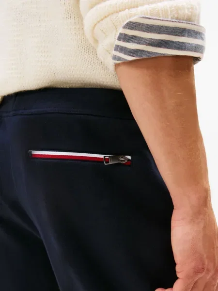 Pantaloni Tommy Hilfiger alergare cu cordon albastru