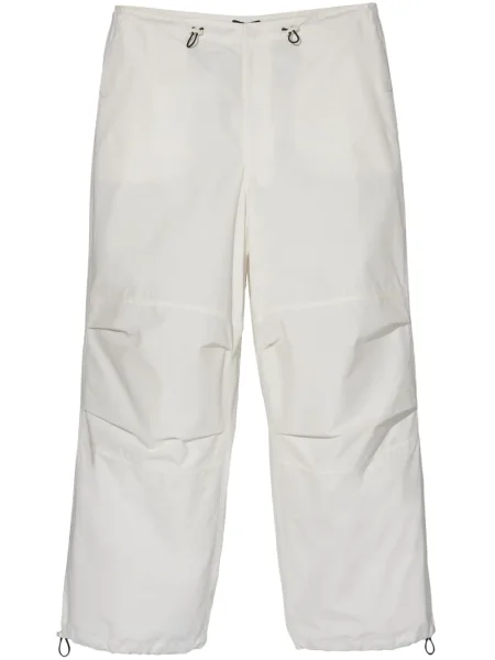 Pantaloni Marc Jacobs cu talie joasă alb