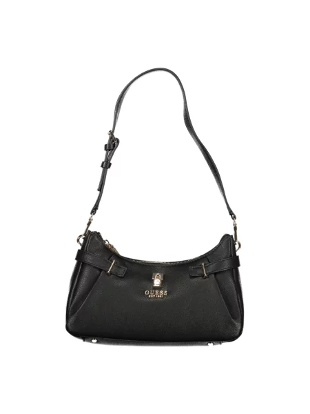 Torebka skórzana Guess skórzana czarna