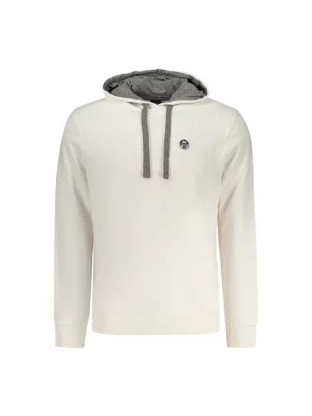 Bluza z kapturem North Sails z kapturem z długim rękawem z logo biała