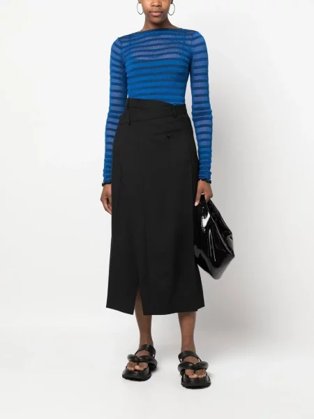 Przezroczysty sweter Proenza Schouler White Label w paski biały