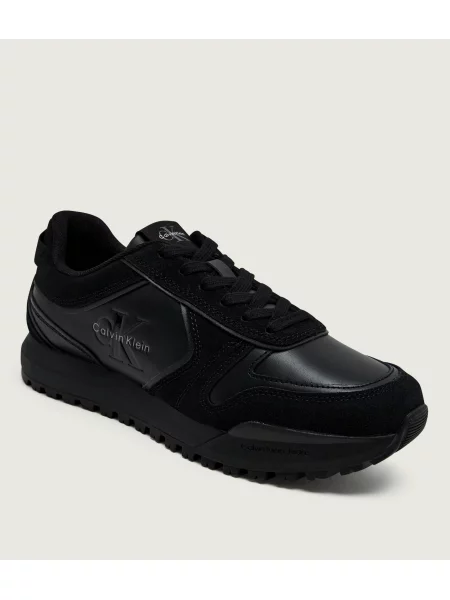 Calvin Klein Teniși din piele Toothy | piele întoarsă negru