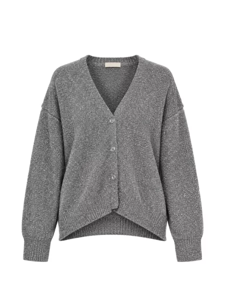 Cardigan Kaos cu decolteu în V gri