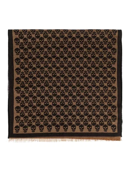 Fular Alexander Mcqueen cu imagine maro