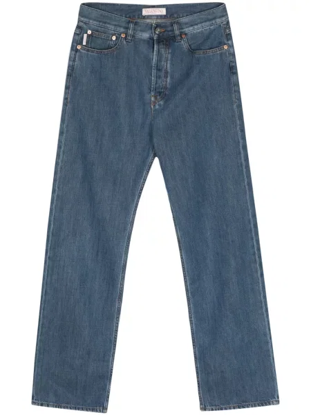 Blugi drepți Valentino Garavani albastru