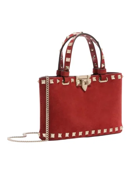 Lniany top Valentino Garavani czerwony