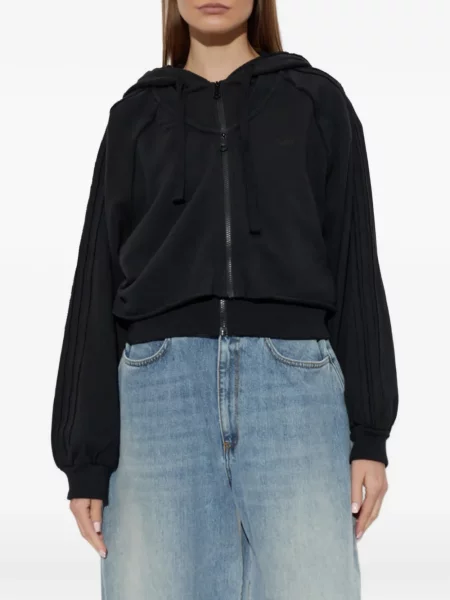 Top Adidas din satin alergare negru