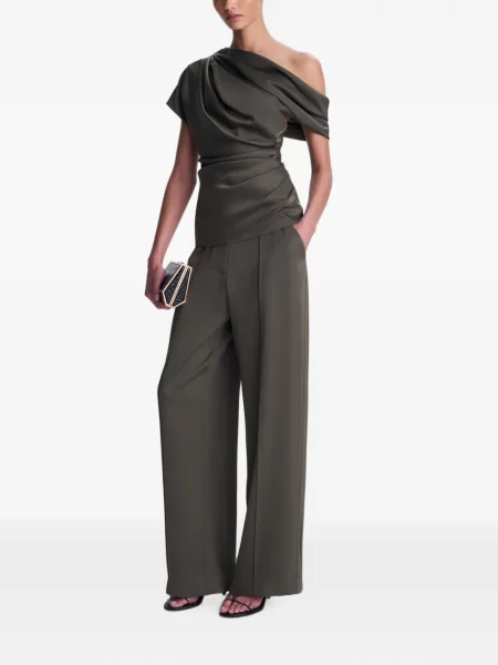 Pantaloni Simkhai din satin verde