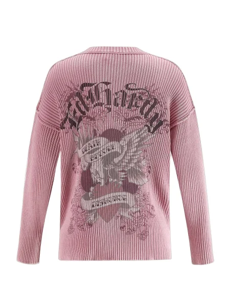 Ed Hardy Pulover Brave Heart Adler / albastru violet / roz gri
