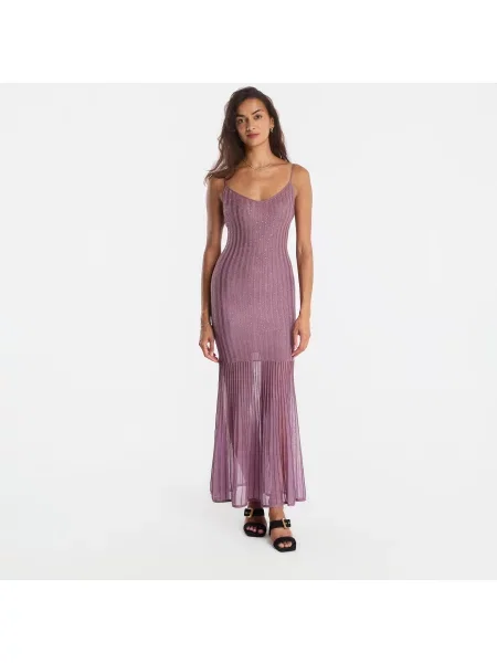 Sukienka maxi Guess fioletowa