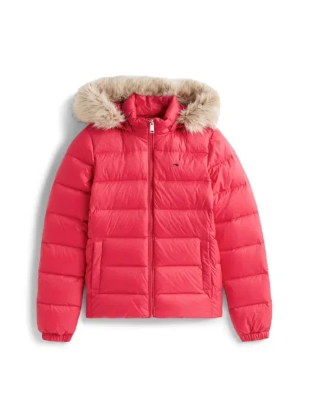 Tommy Jeans Geacă de iarnă roșu cranberry roz