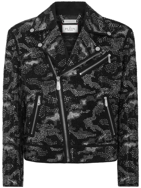 Geacă Philipp Plein cu model camuflaj negru