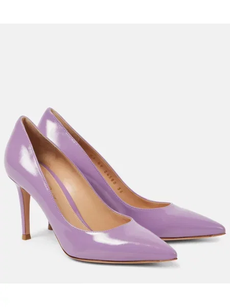 Usnjene lakirane salonarji Gianvito Rossi vijolična