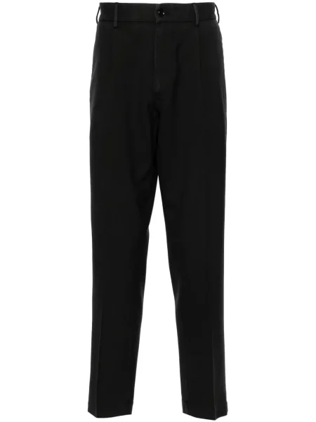 Pantaloni Dell'oglio de lână conici gri