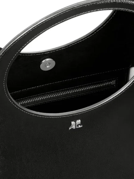 Geanta de piele Courreges din piele negru