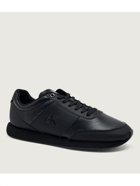 Calvin Klein Sneakers Retro Run cu adaos de piele negru